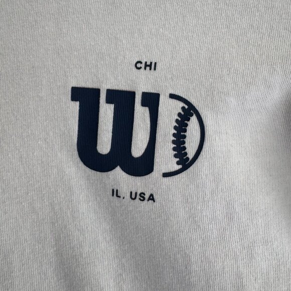 Set of 2 - Wilson Navy and White Baseball youth Tshirt Medium - 370 - Picture 6 of 8